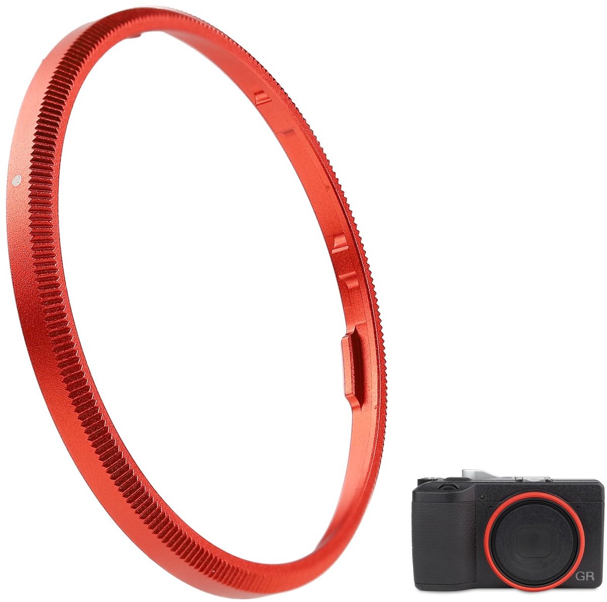 SolidKeus - Metalen Ring Cap voor Digitale Camera, Vervangt GN-3, Rood