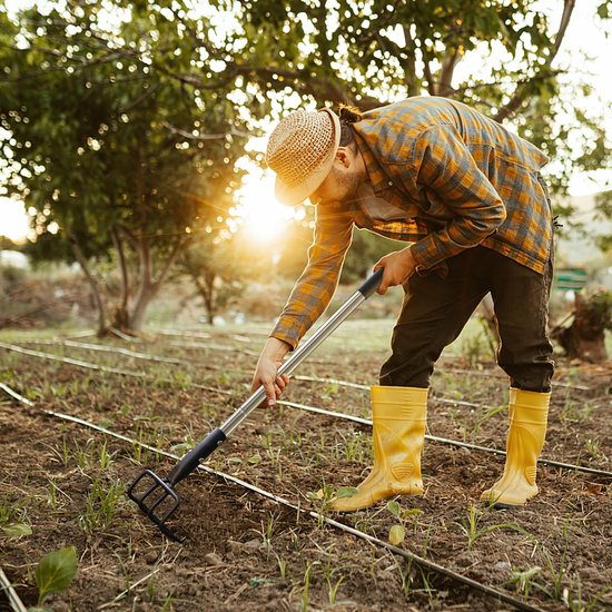 SolidKeus - Tuinvork en Cultivator met Verstelbare Lange Handgreep — afbeelding 2