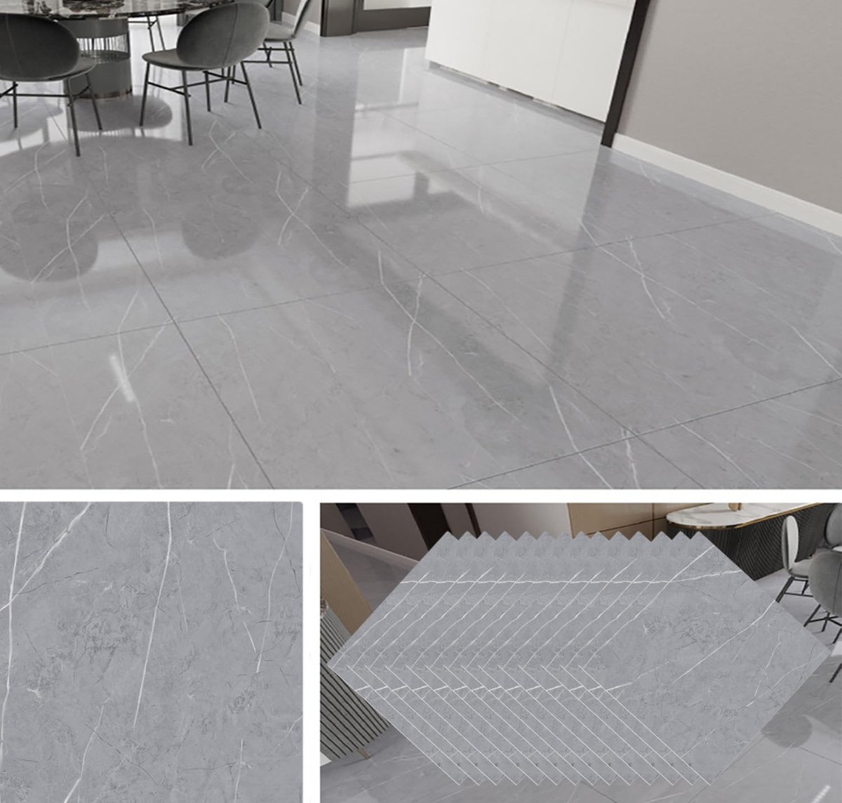 SolidKeus - 40 Stuks Zelfklevende Vinyl Vloertegels 30x30 cm