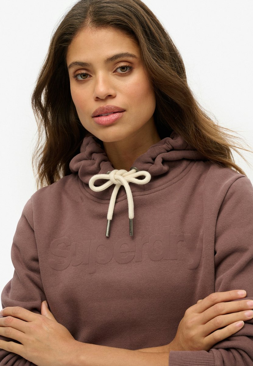 Superdry Core hoodie in ton-sur-tonkleuren Dames Hoodies Bruin