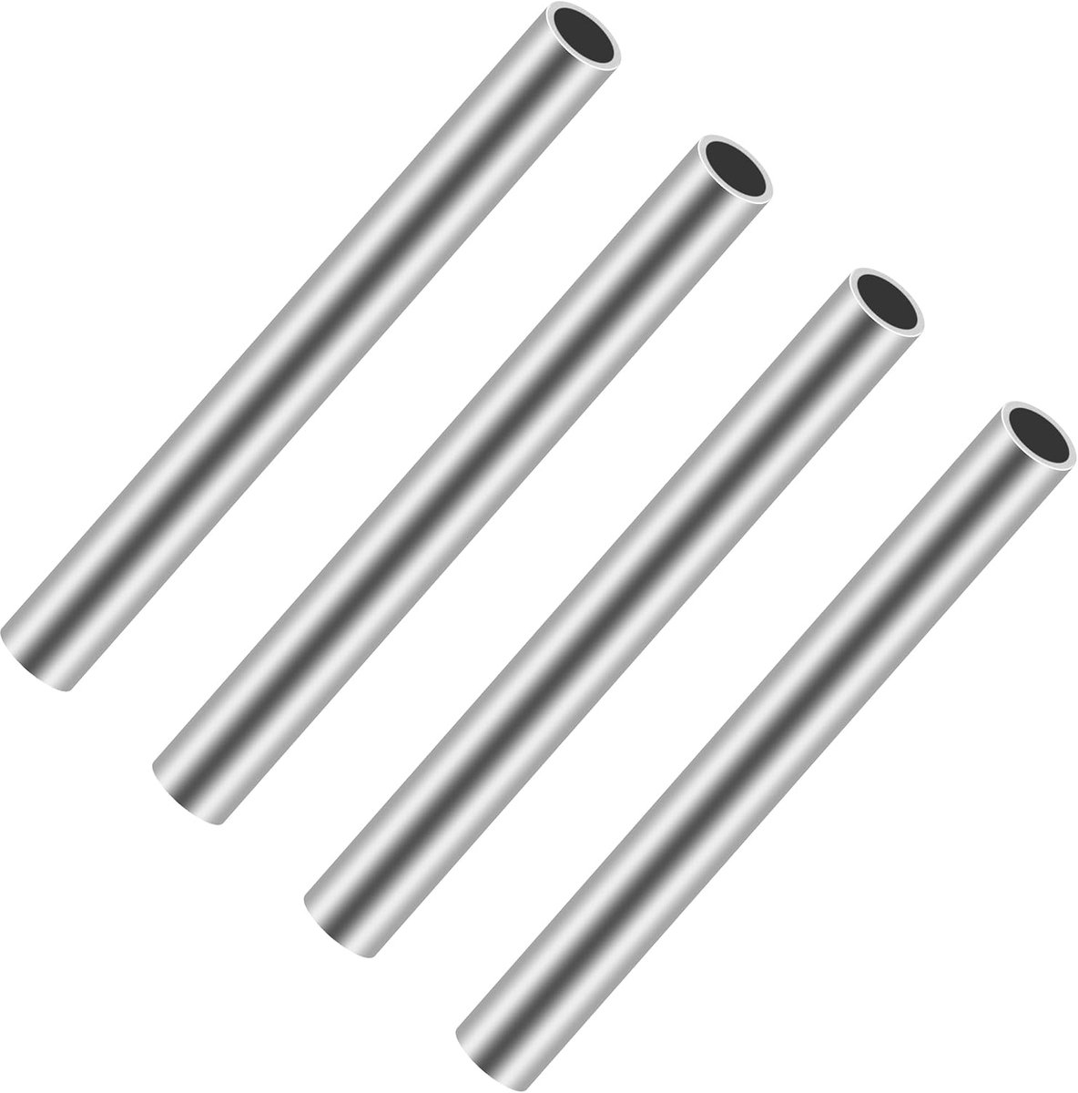 304 roestvrijstalen buis - 12 mm OD x 0 - 4 mm wanddikte 150 mm lengte - naadloze roestvrijstalen buis voor industriële machines - ronde metalen buis (4 stuks)