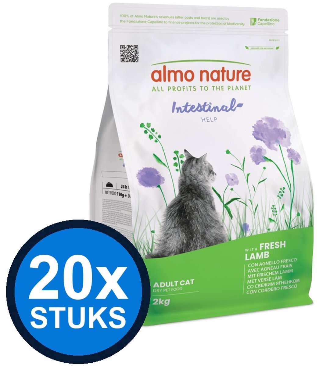 20x Almo Nature Functional cat intestinal help lam 400gr