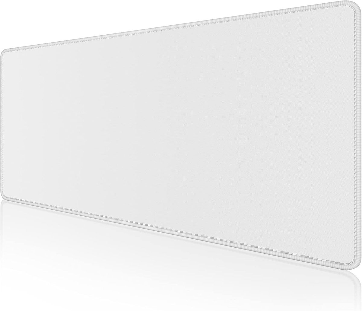 Grote Gaming Muismat XXL, Uitgebreide Muismat met Gestikte Randen, Waterdichte en Antislip Ondergrond voor Laptop en Kantoor, 80 x 40 cm, Grijs