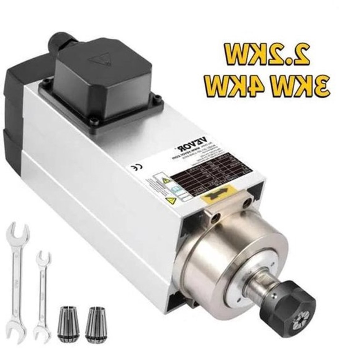 Motor - Spindelmotor - Elektromotor - Luchtgekoelde Spindelmotor - 4KW ER25 Vierkant - voor CNC-Frees Graveer-Freesmachine Gebruik