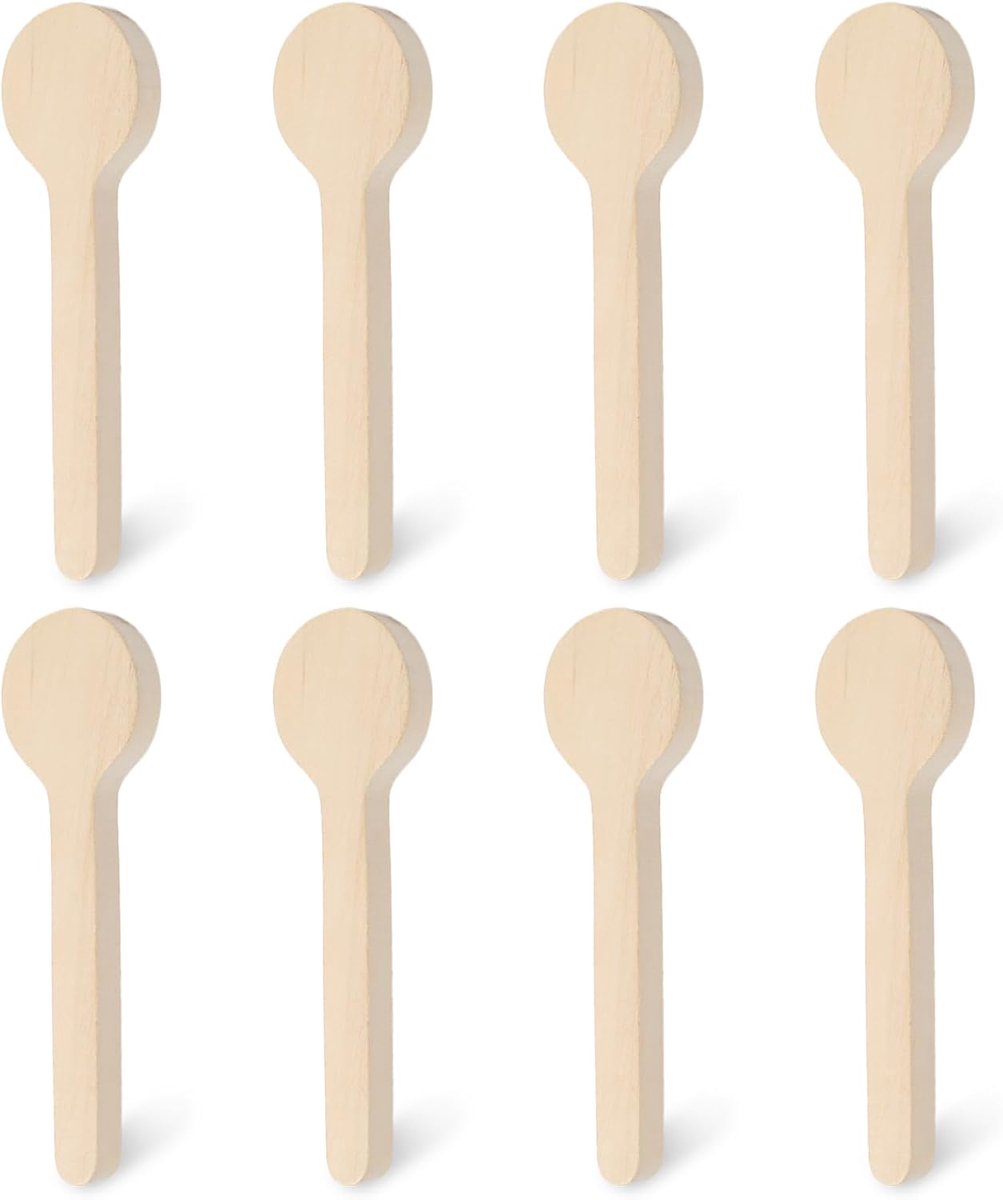 8 stuks lindesnijlepel, lege lepel voor sculptuur, onafgewerkt houtblok voor beginners, knutselwerk (16 x 4 x 2 cm)