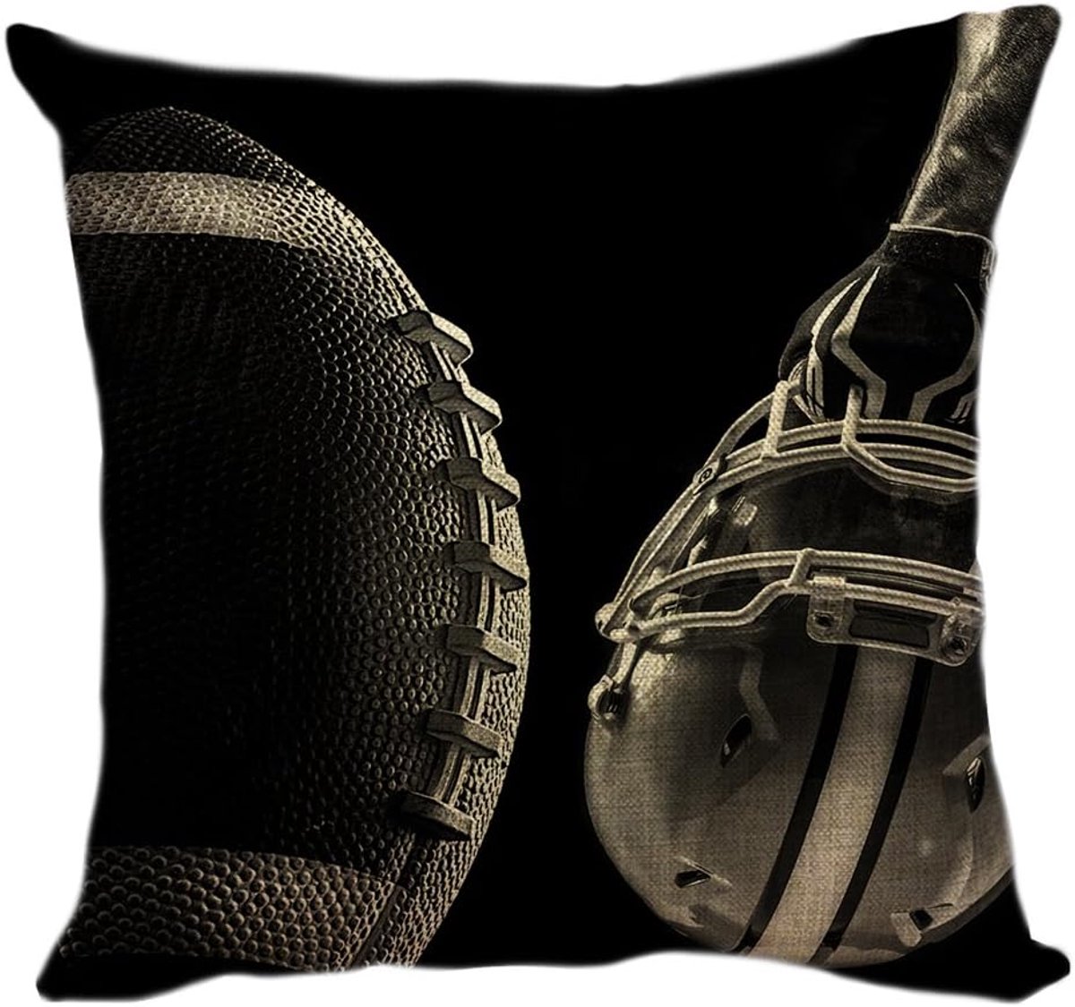 Kussensloop, decoratieve sofa, sierkussensloop, auto, sierkussenovertrekken, kussenslopen, hoofdkussen, kussen, American Football, masker, oefening