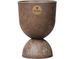 Vyveo - Bloempot Muse - 33x47 - Bruin (Retro) - Bloempot voor binnen en buiten - Lichtgewicht - Breukbestendig - Vorstbestendig - UV-bestendig