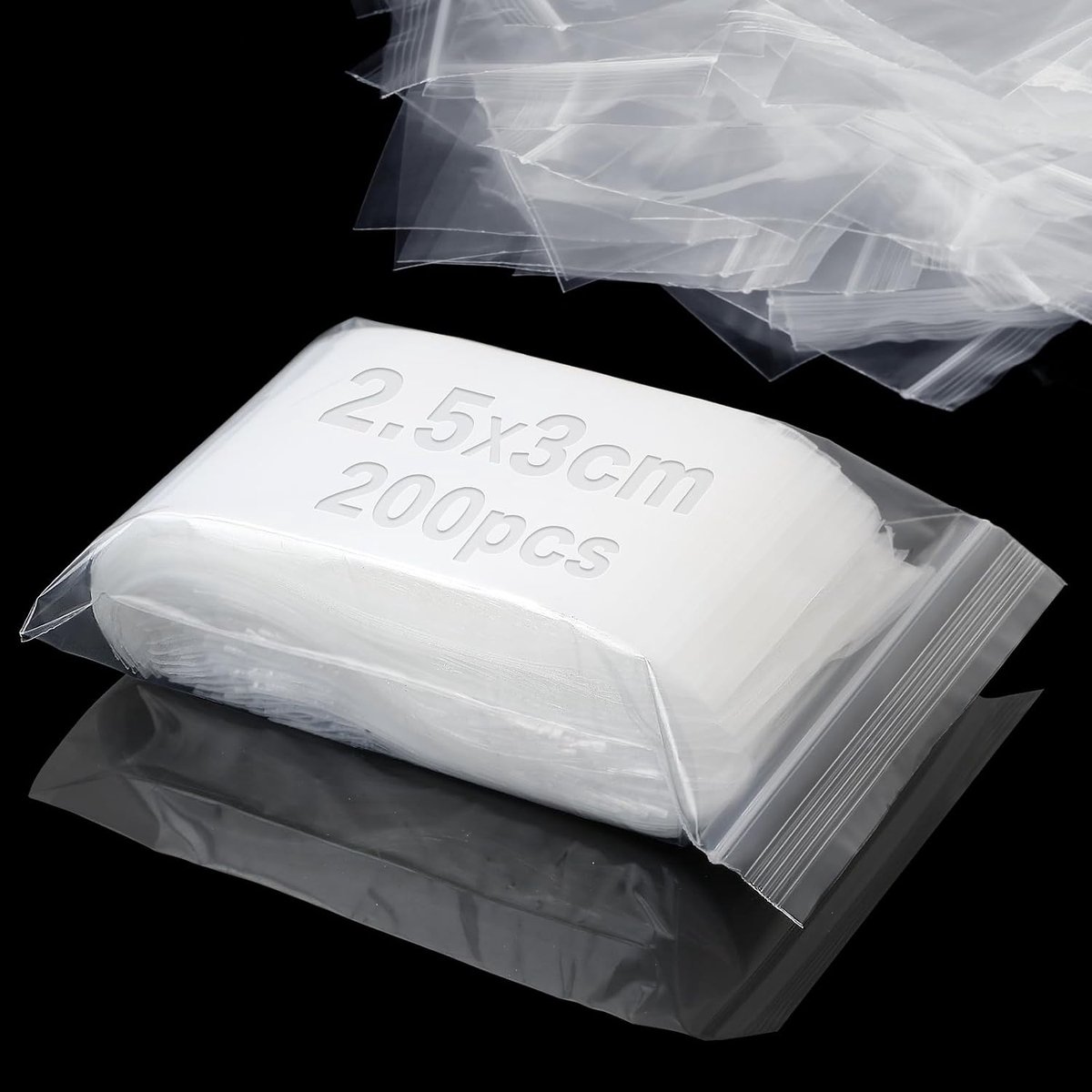 Druksluitingzakjes 200 stuks Kleine plastic zakjes 25x30 mm Zip zakjes Hersluitbare kleine zakjes Afsluitbaar Zipper zakjes voor sieraden oorbellen snoepjes zaden schroeven