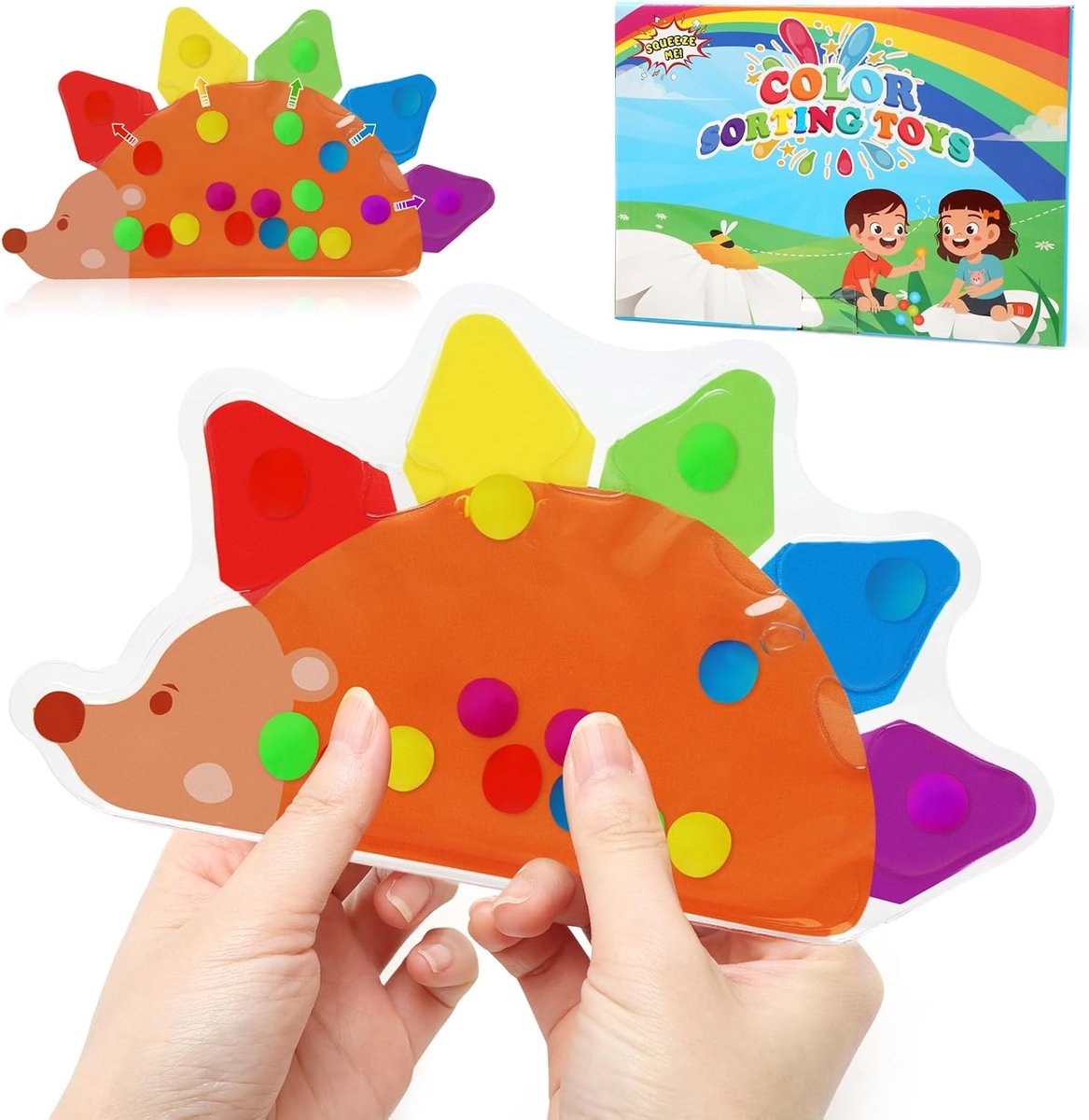 Speelgoed,Fidget Speelgoed Kleur Sorteren Sensorische Anti Stress Speelgoed Sutisme Squeeze Baby Speelgoed,Sensorische Speelgoed voor Kinderen,Squeezable Fidget Spel voor ADHS