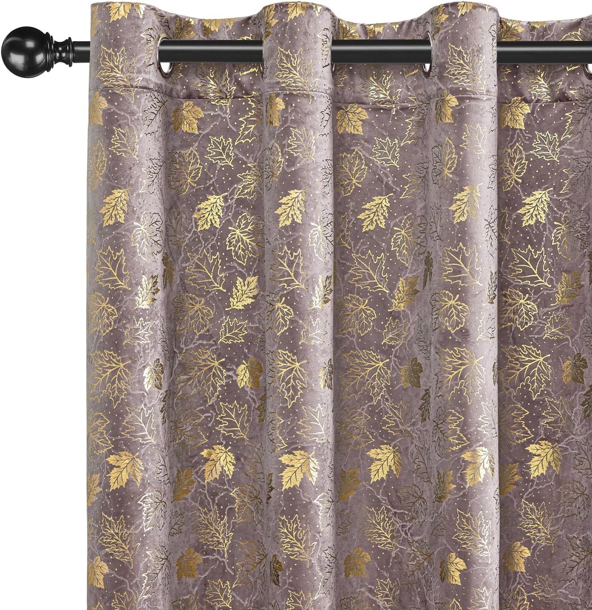 Gordijnen Set Van 2, 140x200cm, Ondoorzichtig Warmte-Isolerende Thermische Gordijnen Met Ringen, Geluidsbescherming, Voor Slaapkamer Woonkamer, Roodbruin