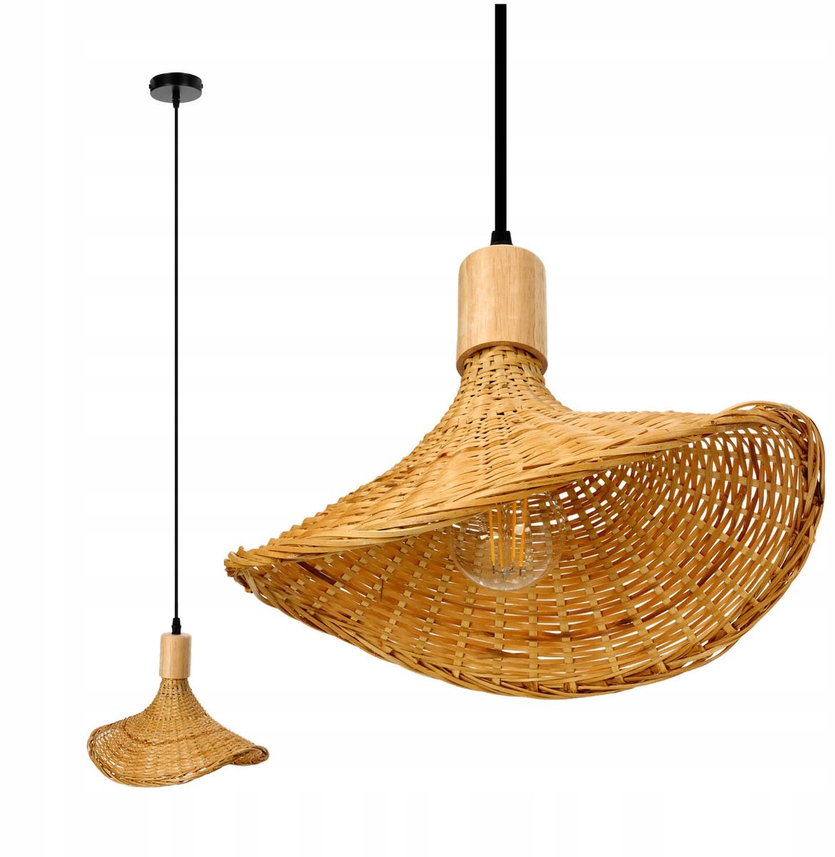 Merloze Bamboe Hanglamp Boho 33cm - Natuurlijk & Sfeervol