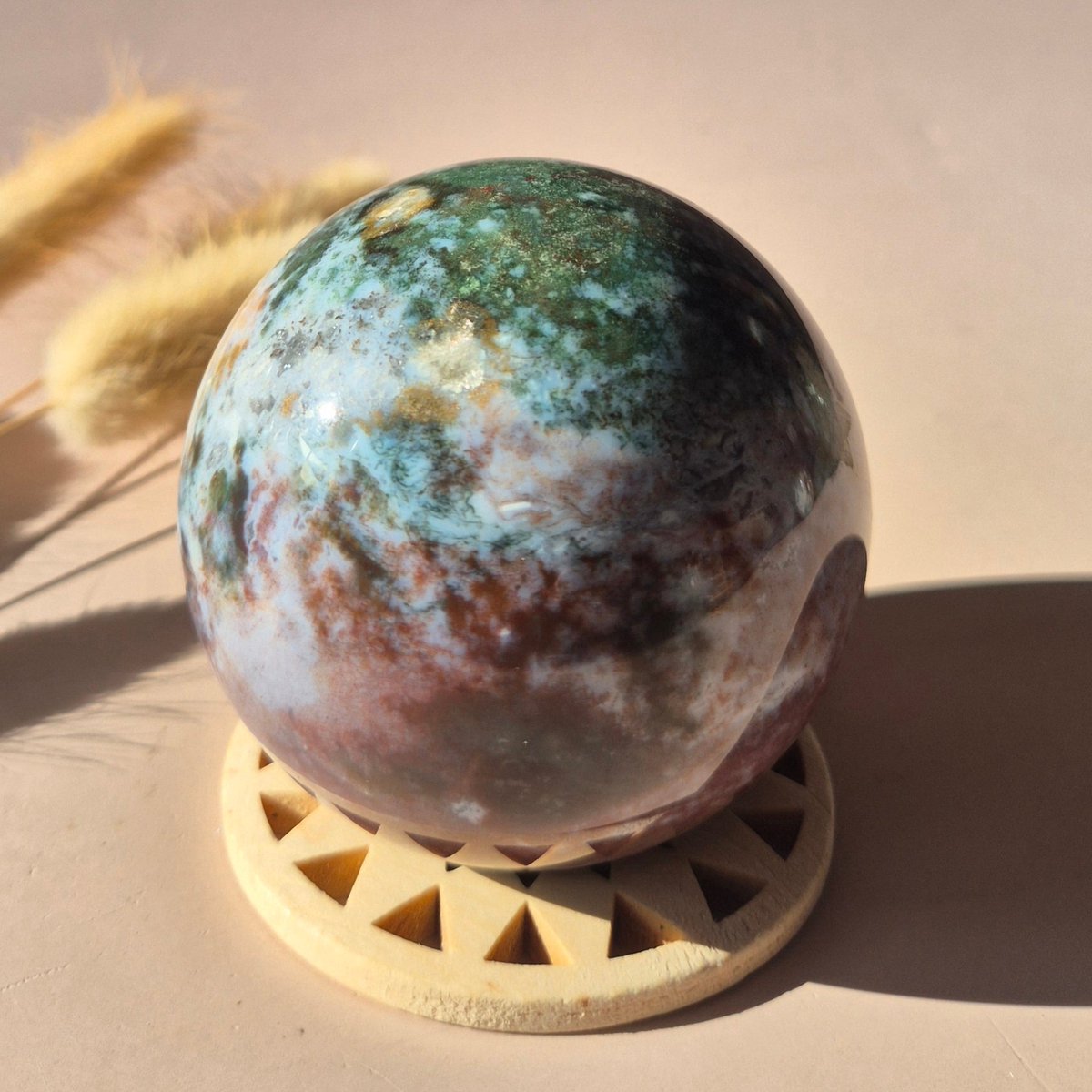 Kristallen Edelsteen Bol Ocean Jasper Bol – 63mm 343g