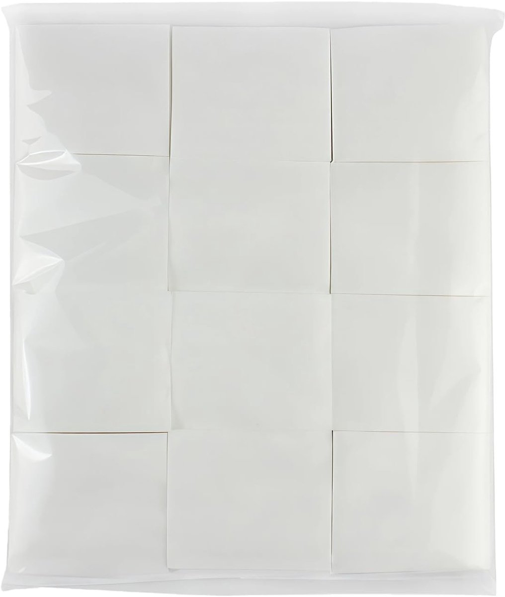 SnelShoppen - 1200 Stuks Witte Non-woven Vierkante Gezichtsdoekjes - Zachte Dunne Katoenen Wegwerp Make-up Pads voor Make-up Remover en Nagellak Verwi