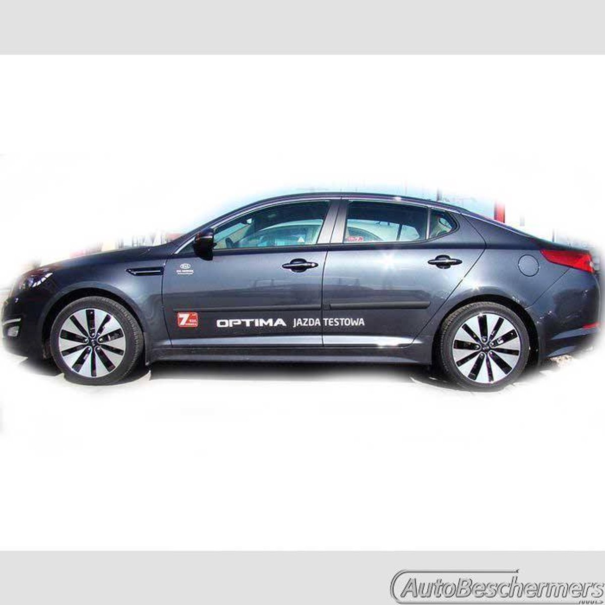Stootlijsten set zwart voor Kia Optima 2012-. De stootstrips zijn zelfklevend. Set a 4 stuks (#1620)