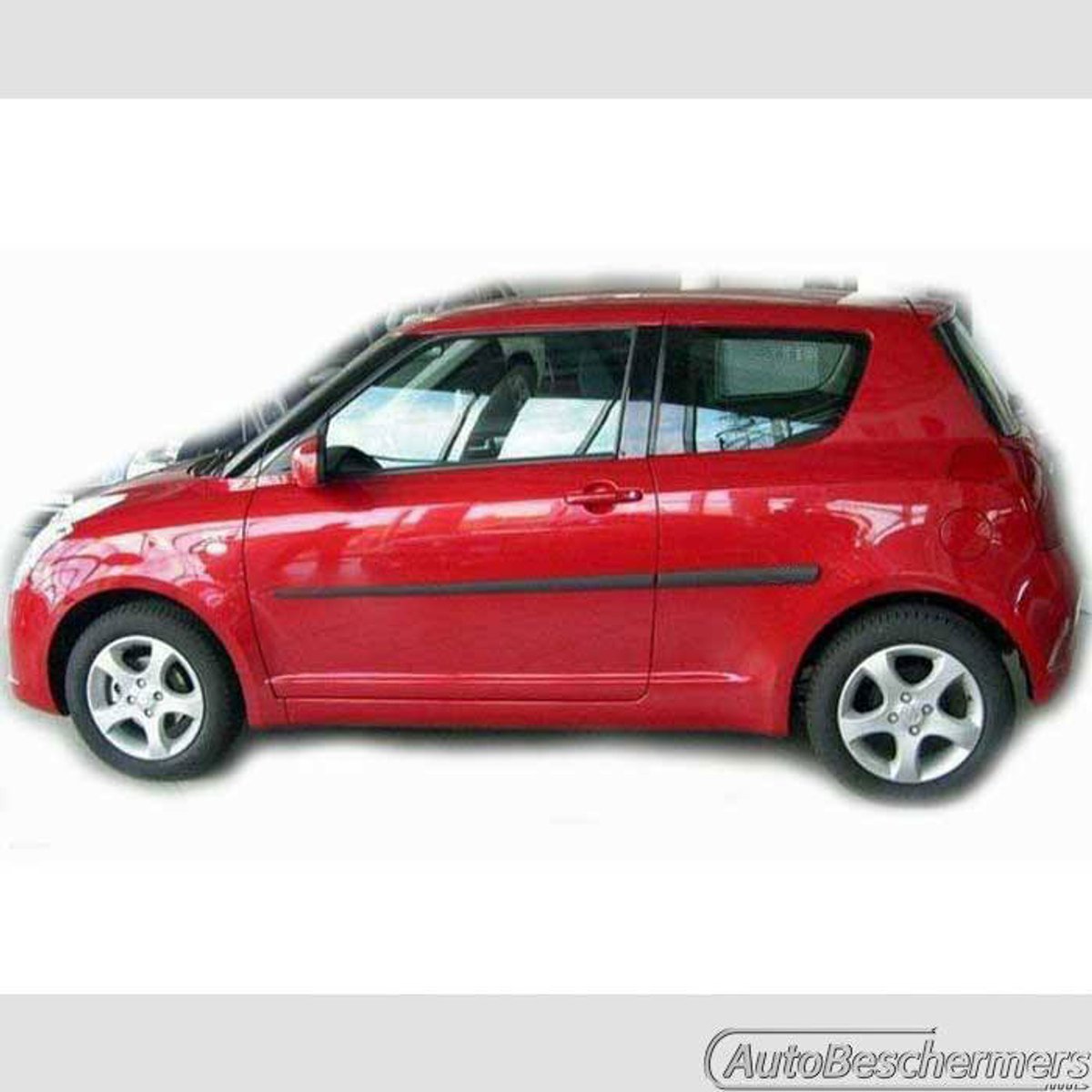 Stootlijsten set zwart voor Suzuki Swift 3-deurs 05.2005-09.2010. De stootstrips zijn zelfklevend. Set a 4 stuks (#0013)