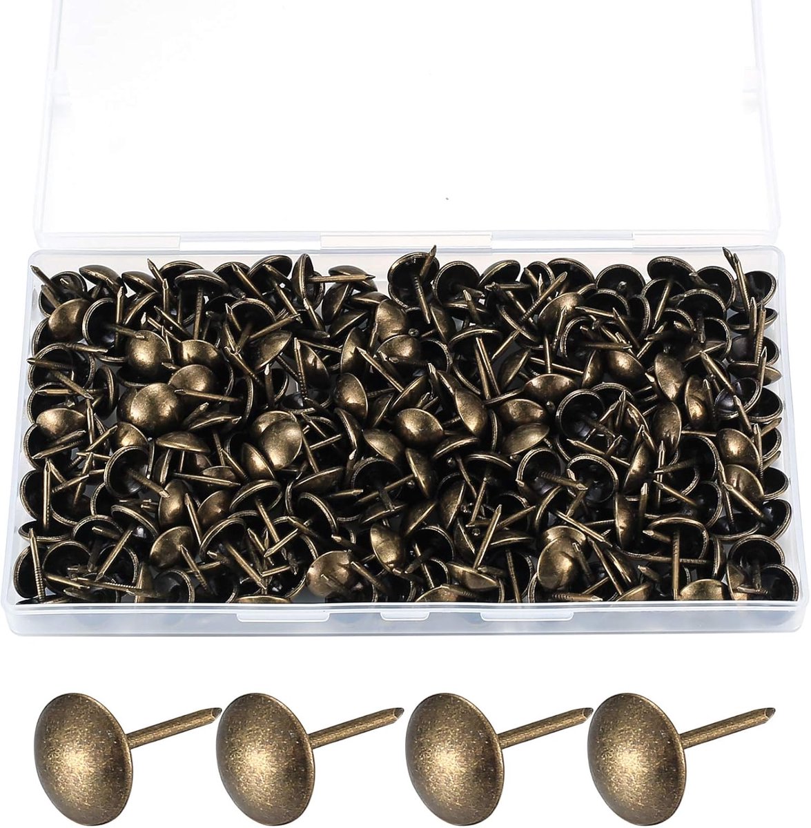 SnelShoppen - 320Pcs Vintage Meubel Nagels - Antieke Bronzen Decoratieve Spijkers voor Stoelen, Bedden - 11x17mm - Hoogwaardige Wrought Iron