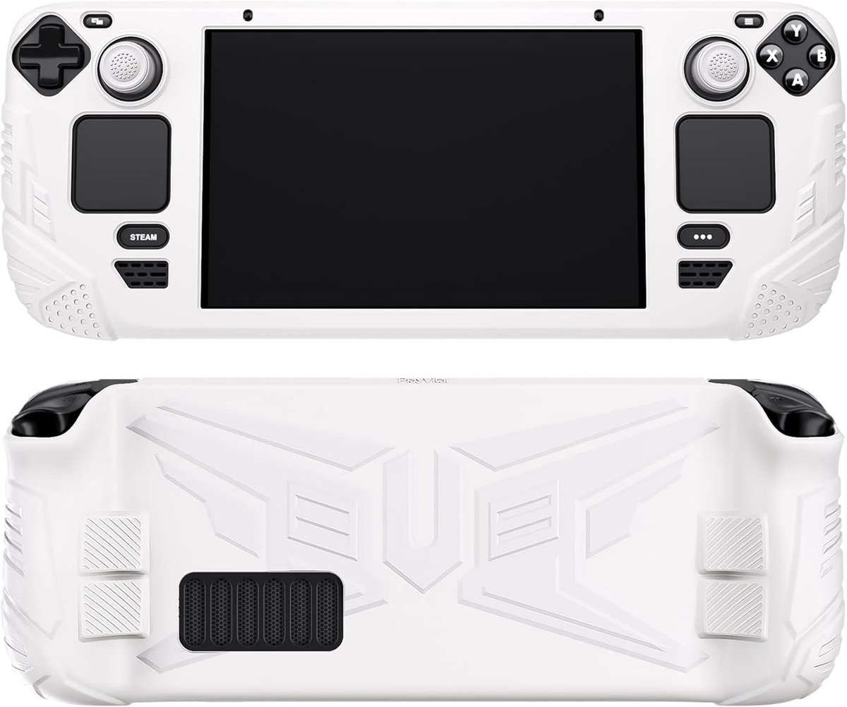 SnelShoppen - Silicone Beschermhoes voor Steam Deck LCD, Ergonomische Soft Protector met Verbeterde Achterknoppen en Duimgrepen, Antislip Schokbestend