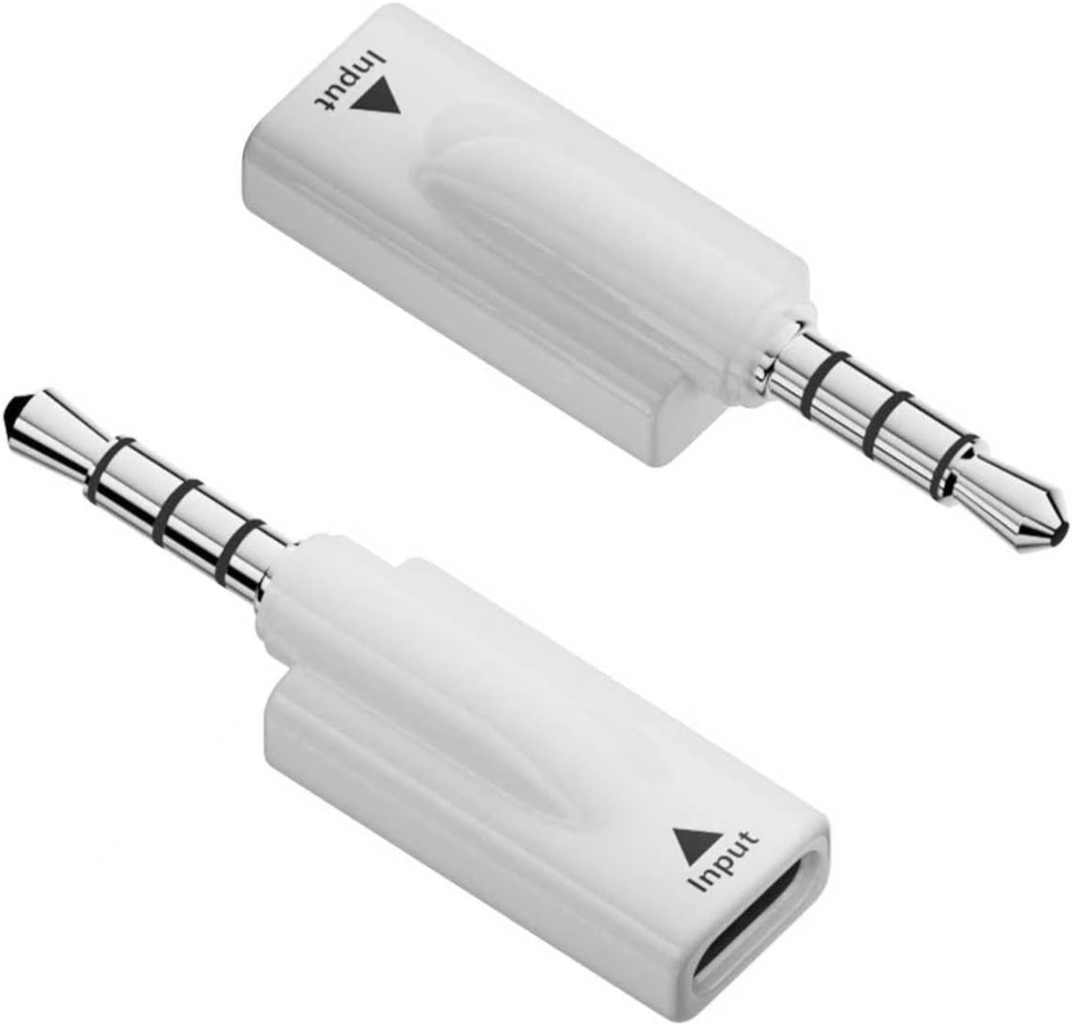 SnelShoppen - USB-C naar 3.5mm Koptelefoon Adapter - 2-Pack - Compatibel met Headset, PC, Tablet, Laptop - Ultra-realistisch Geluid met DAC Chip - Ide
