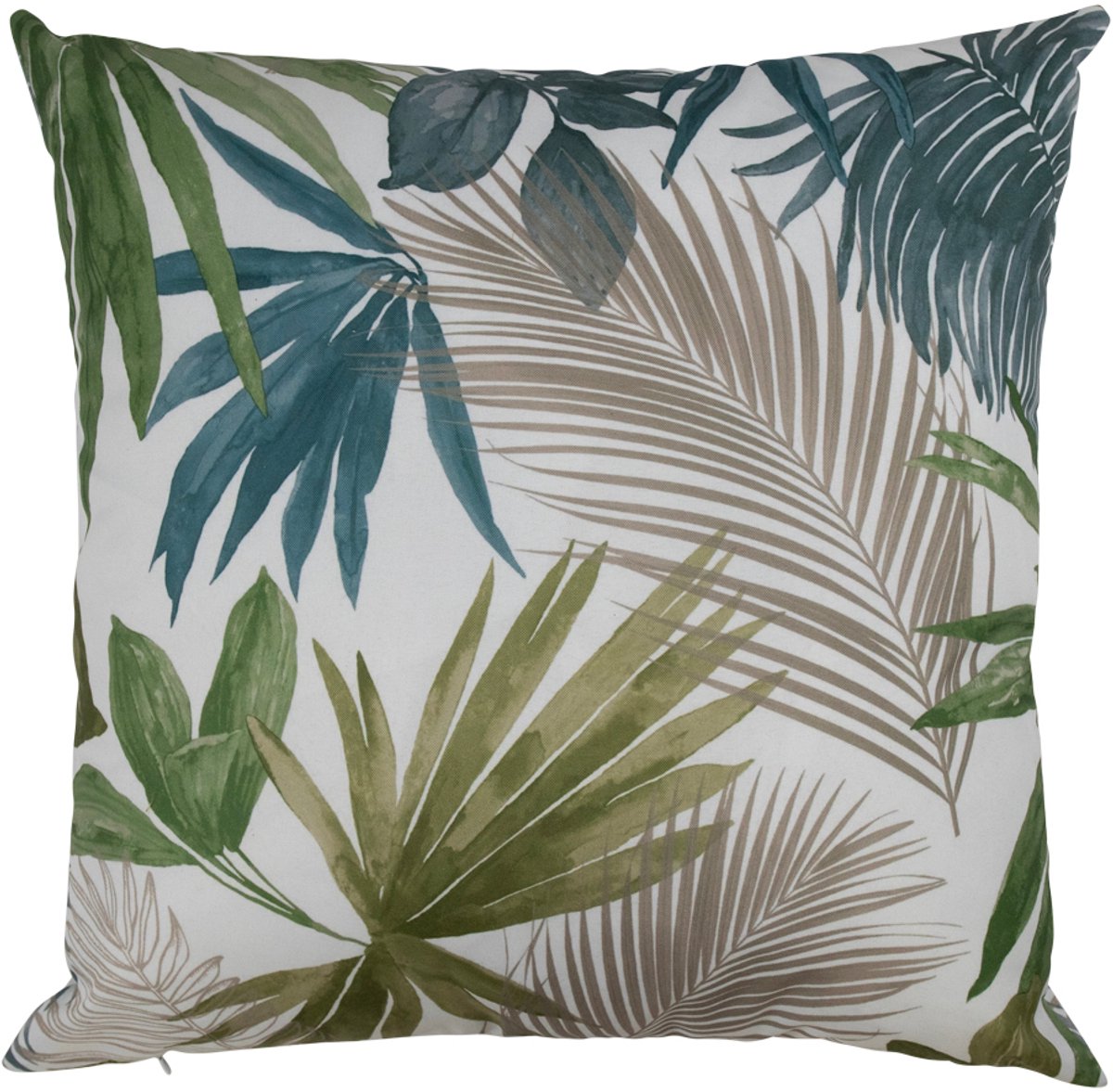 Banjol Flower Print Outdoor kussen blauw 45x45cm