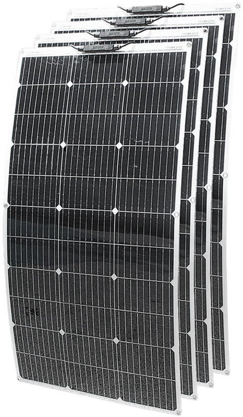 Zonnepanelen - Zonnepaneel - Monokristallijne - 400W - Flexibele - Waterdichte - Voor Camping - Huis - Auto - Off-Grid 12V Systeem - 4 Stuks