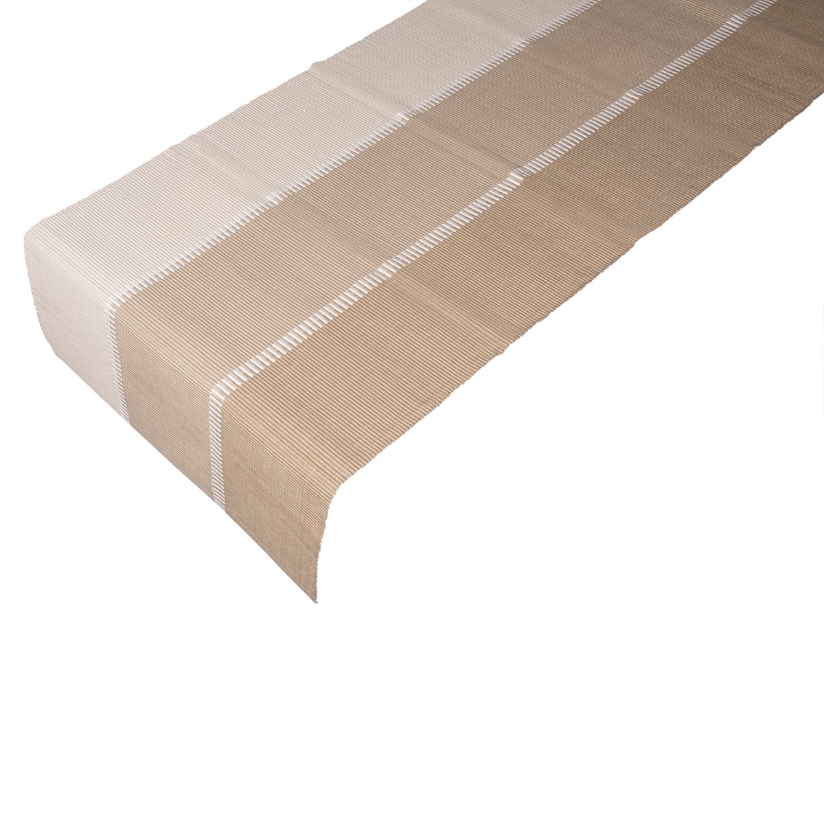 Rib Tafelloper zandkleur 50x140cm