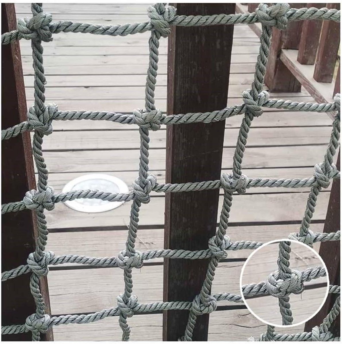 Klimnet Kinderen Volwassenen - Speeltuin Net - Outdoor Avontuur - Militaire Kwaliteit Touw - 1 x 5 m - Zwart
