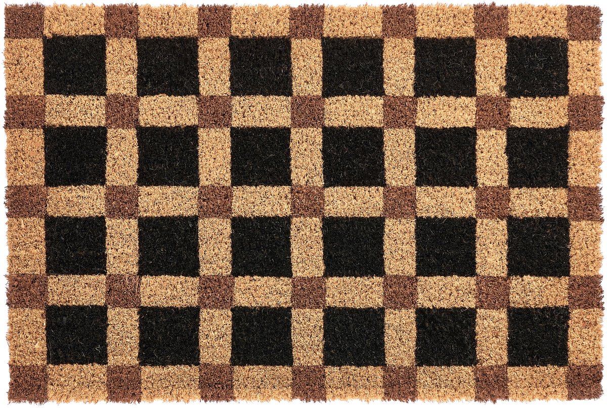 VILLASIS - Deurmat - Beige/Zwart - 60 x 90 cm - PVC