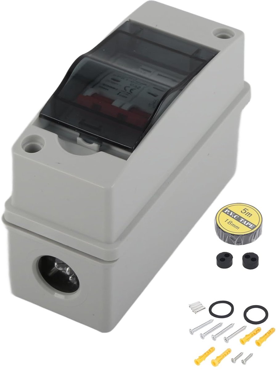 SnelShoppen - Solar DC Isolator Switch 20A, DC500V IP65 PV Zonnepaneel Afsluiter, Waterdichte Miniatuur RV Schakelaar voor Zonne-energie Systemen