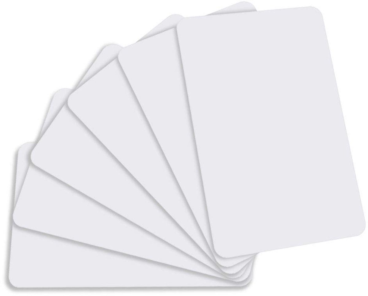 Dailygoods- ID-kaarten 30 Stuks - PVC/Plastic - Waterdicht - Duurzaam - Lichtgewicht - Compatibel met Zebra Printers - Lege Kaarten
