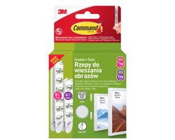 3M Command Serie - Verwijderbare Bevestigingsstrips - Wit - M+L Formaat - Tot 7 kg