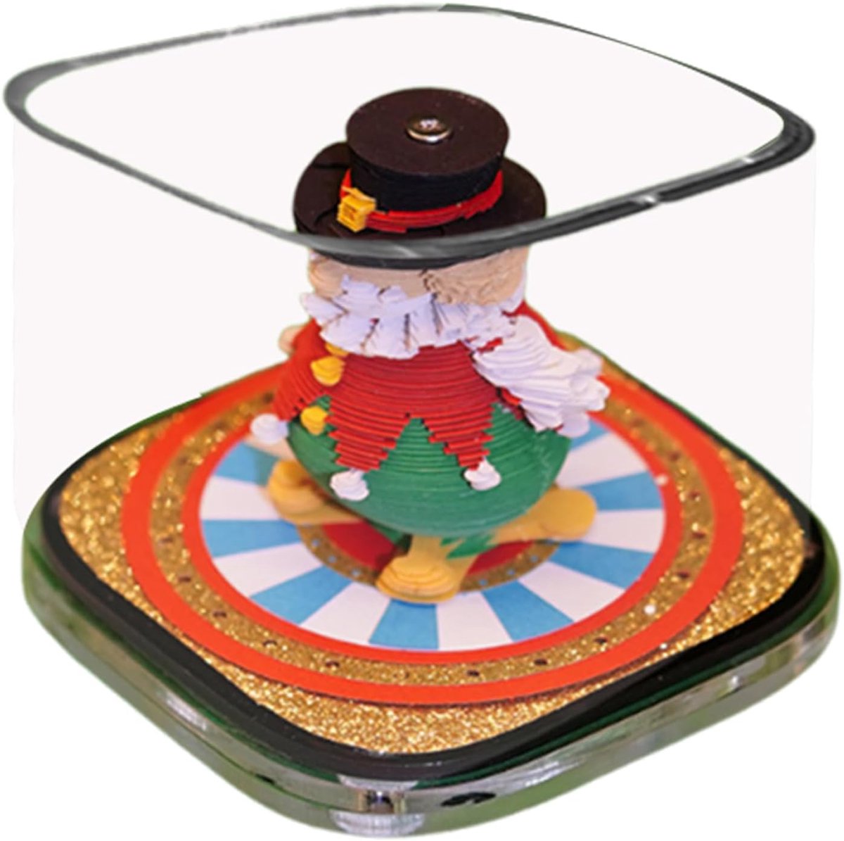 3D Kalender - Papieren Sculptuur - Dagelijkse Planning - Artistiek Circusontwerp - 9.3 x 9.3 x 7.4 cm - Multicolor
