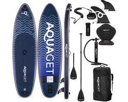 SUP Board - Opblaasbaar Paddle Board - Met Tas - Met Zitje -Inclusief Accessoires - Complete Set - Max. 180KG - 320x84cm - Meerkleurig