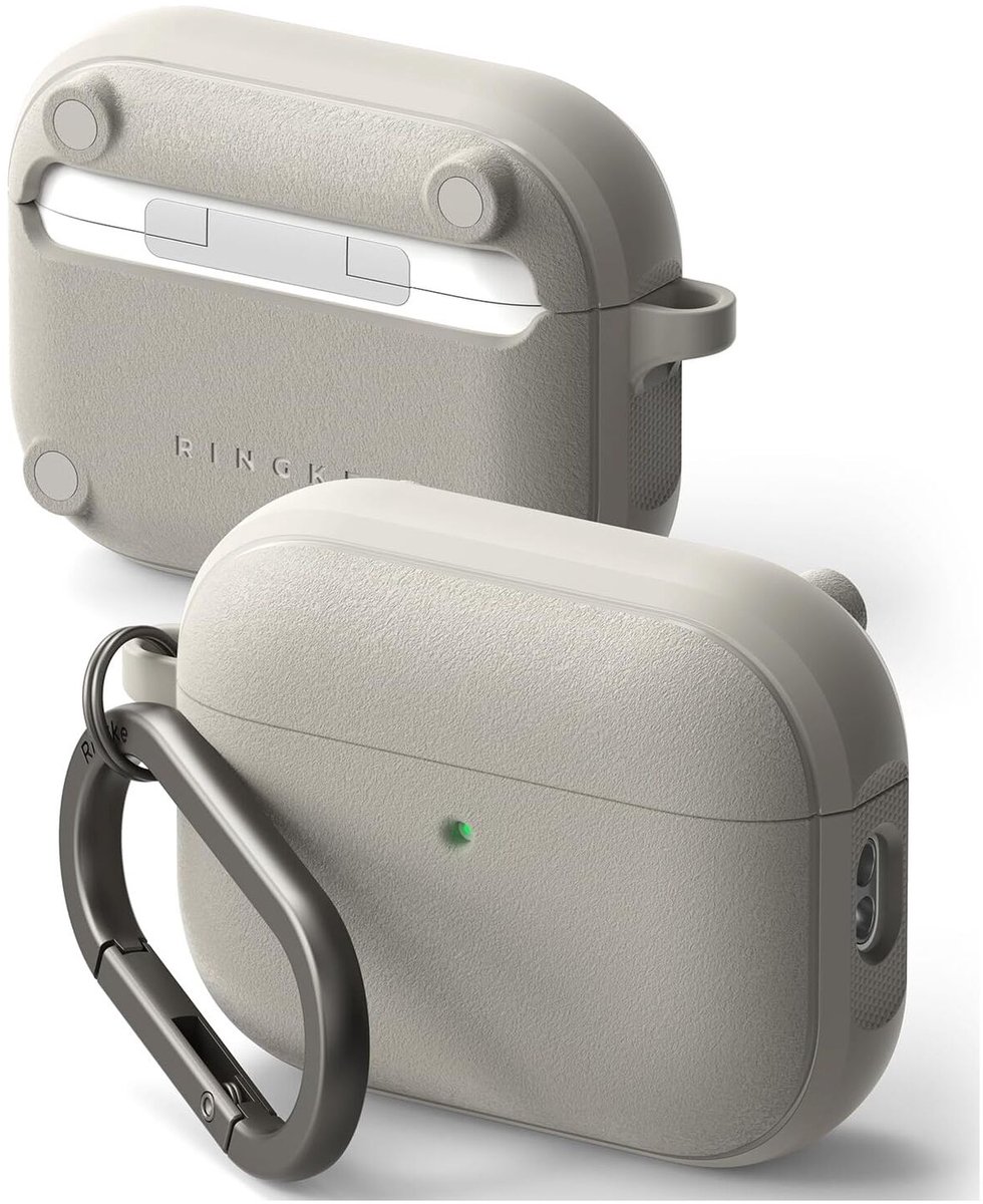 Ringke Onyx Magnetic Hoesje Geschikt voor Apple AirPods Pro 3 - Grijs
