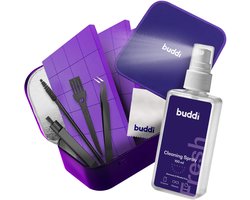 Buddi Fresh Complete Telefoon Schoonmaakset - Telefoon & Beeldscherm Schoonmaken - Met Spray, Doek en Reinigingstools