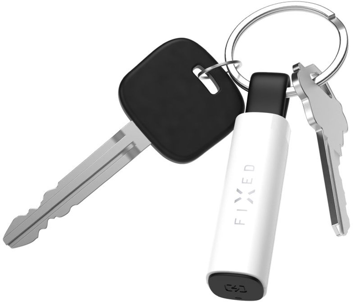 FIXED Tag Stick Tracker – Wit – Apple Find My Compatible – Oplaadbare Bluetooth Sleutelhanger Tracker