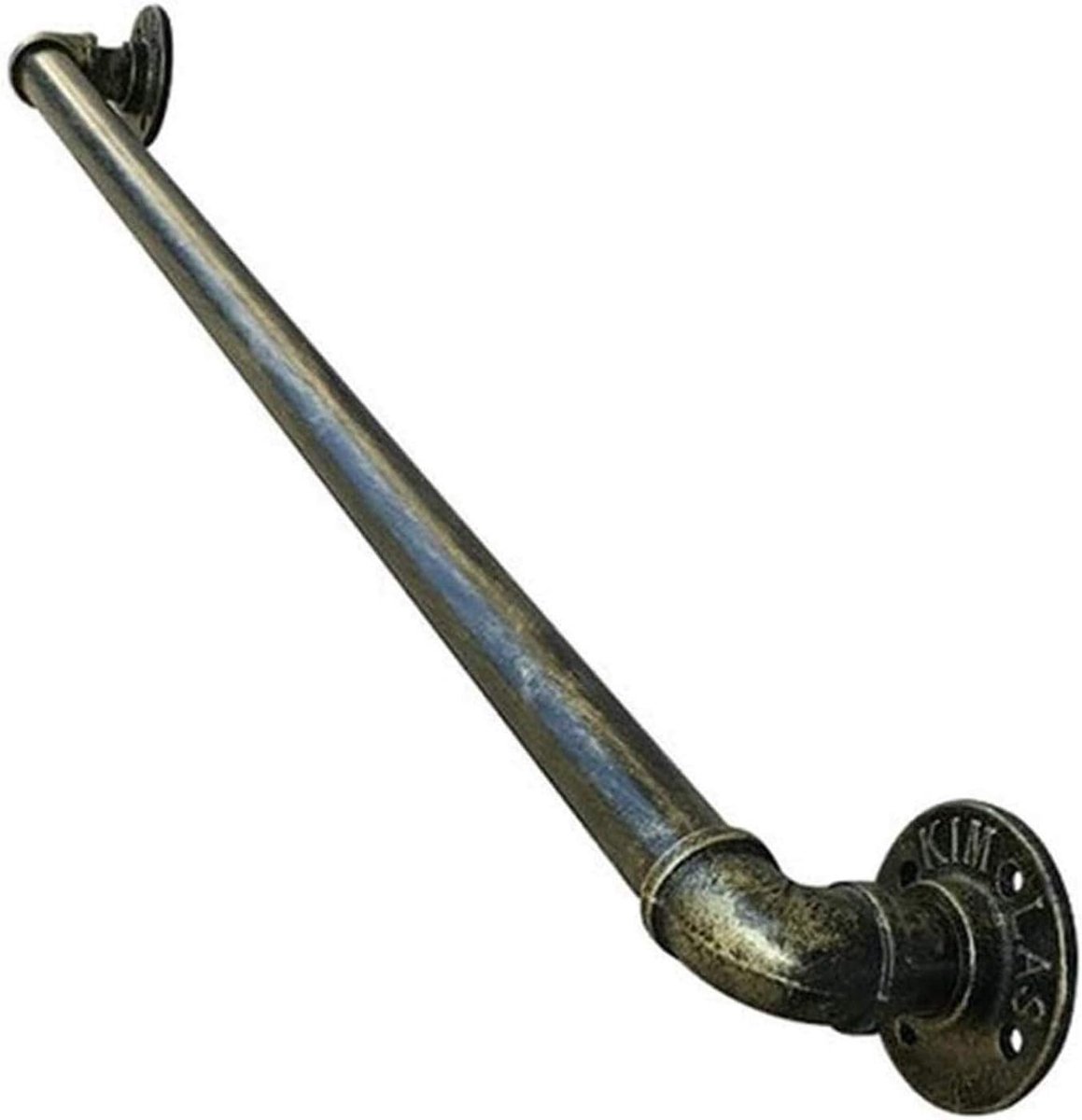 Buitengrabrail - Veiligheidsreling - Trapondersteuning - Hoge draagkracht - 200 cm - Antiek brons