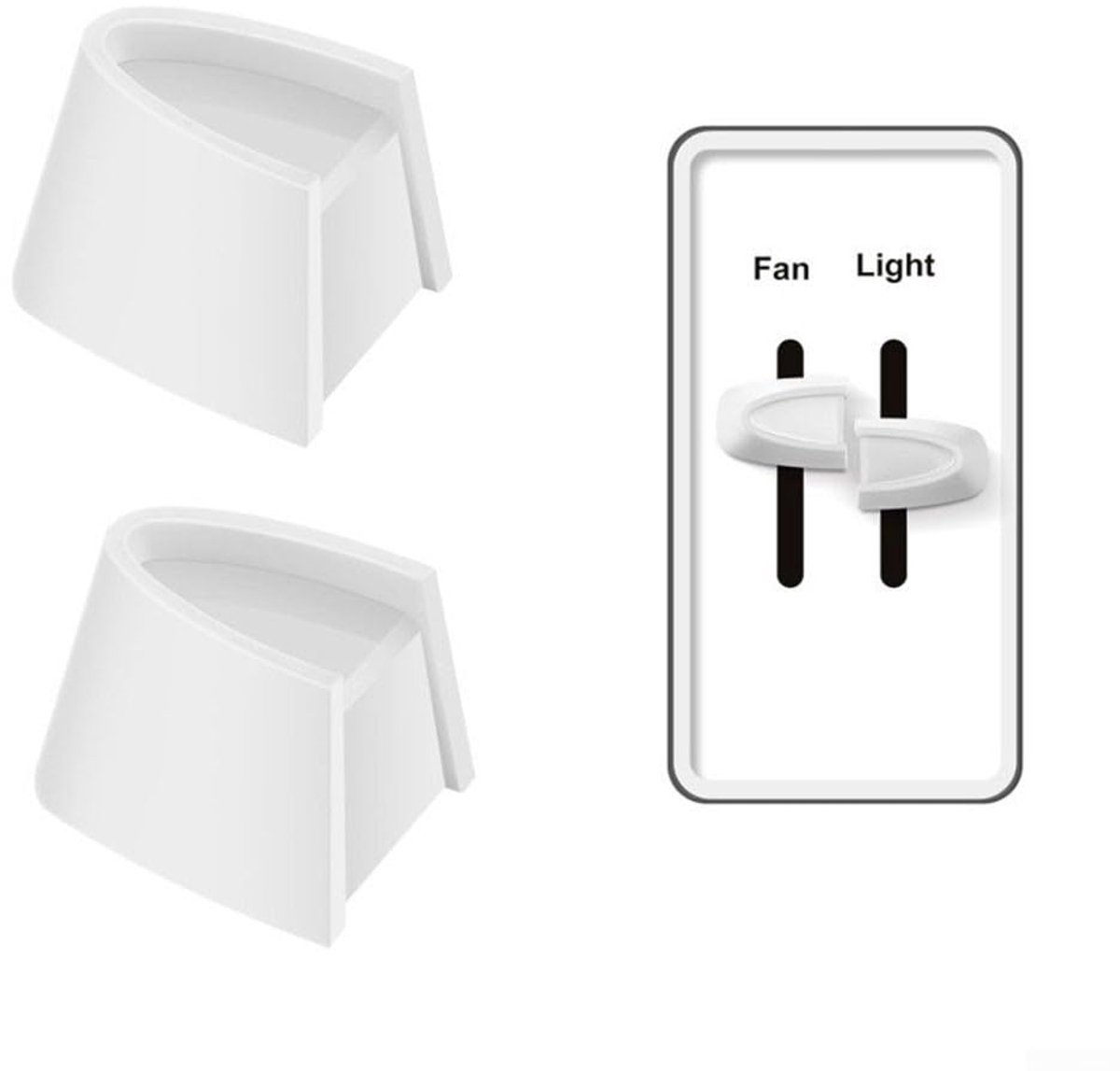 Dimmer Schakelaar Knoppen - Regelaar Knoppen Set - Licht Regelen - Soepele Bediening - 4 stuks - Wit