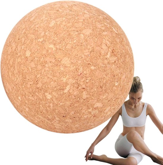 Kurk Yoga Bal - Massagebal Pilates - Spierontspanning Herstel - Natuurlijk Kurk Materiaal - 6-10 cm - Natuurlijk — afbeelding 5