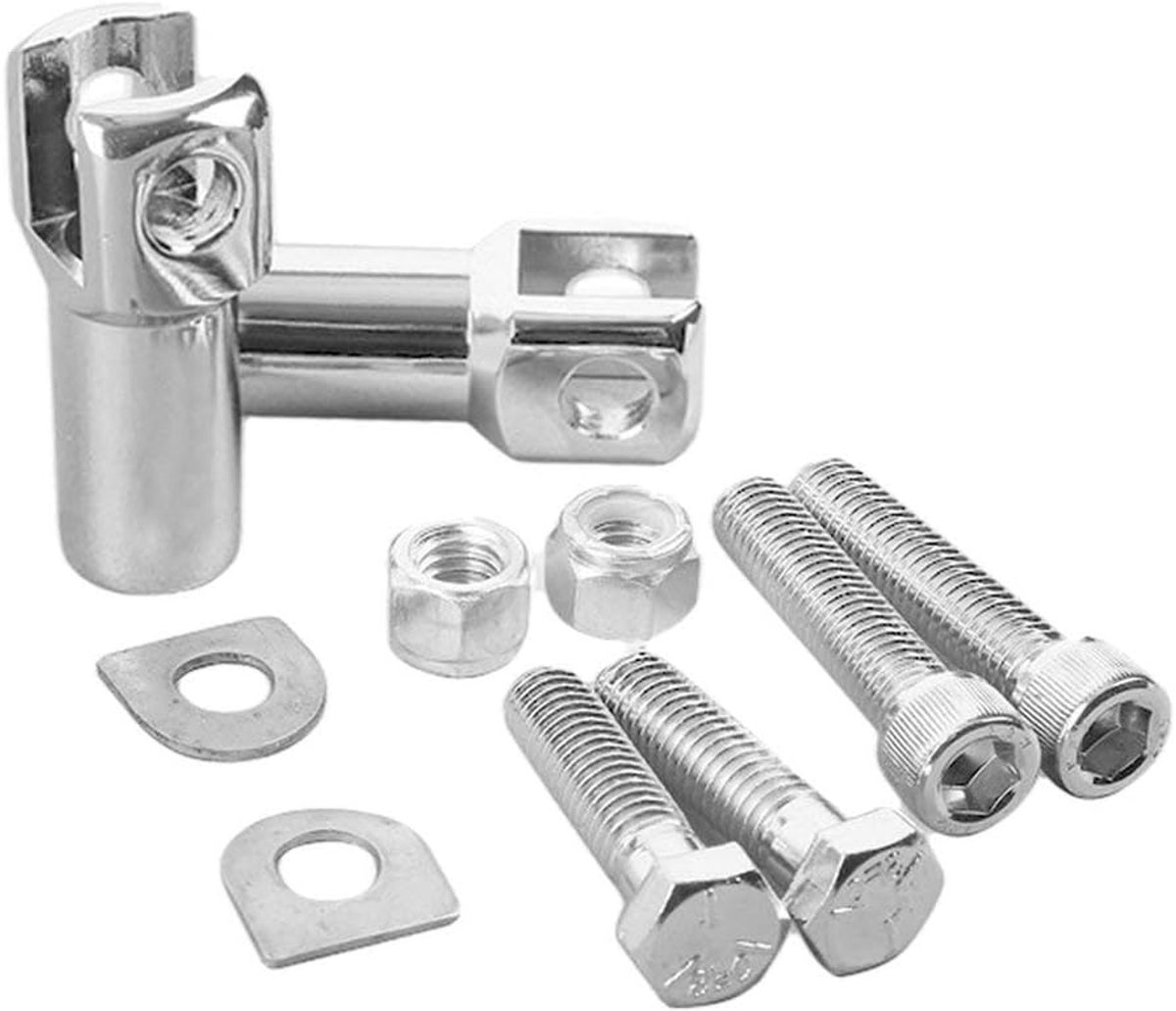 Motorfiets Pedaalhouder - Voetsteun Houder - Motor Rijden - Directe Vervanging - Set - Zilver