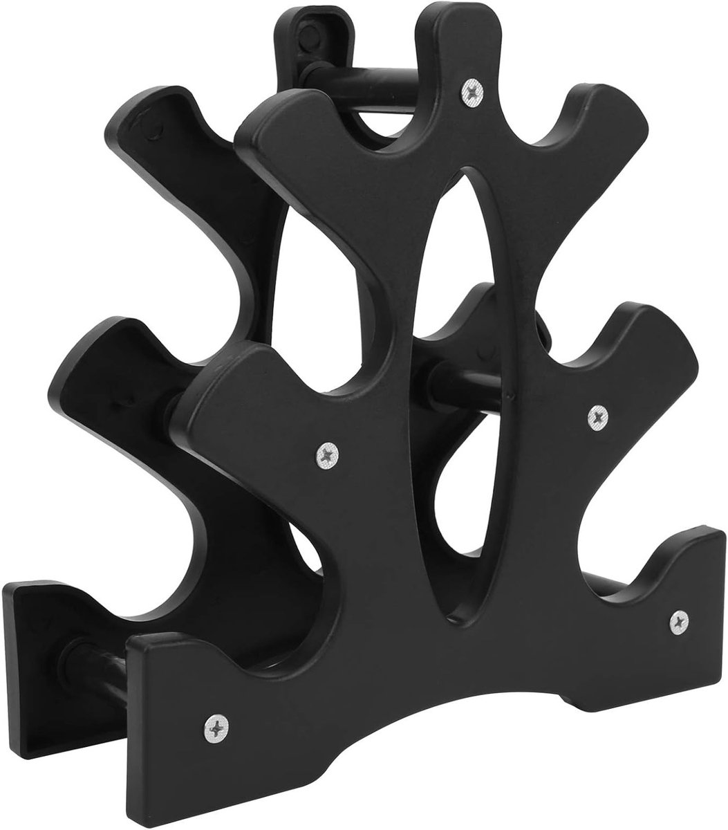 Dumbbell Rack met 3 Niveaus, Stevige Steun voor Dumbbells tot 20kg, Ruimtebesparende Organizer voor Thuis Gym en Fitness Accessoires