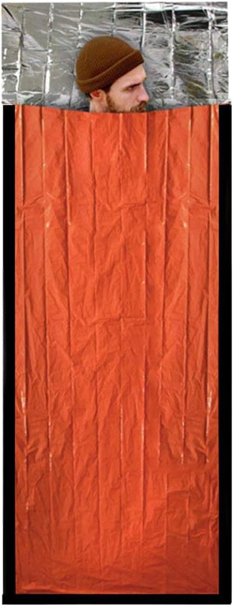 Slaapzak Volwassenen - Outdoor Slaapzak - Kamperen Wandelen - 4 Seizoenen Warm - 266 x 91 cm - Oranje