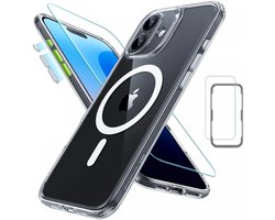 ESR Classic Pro HaloLock Hoesje + Tempered Glass Geschikt voor Apple iPhone 16 Plus | Back Cover Compatibel met MagSafe met Screen Protector | Camera Bescherming | Transparant