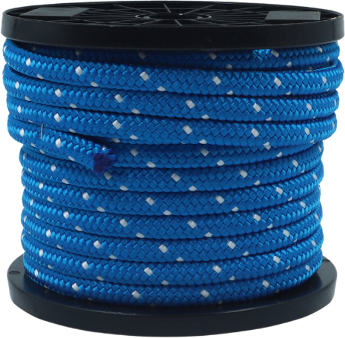 Premium boot touw Blauw/Wit - 50 meter lang - 8 mm dik