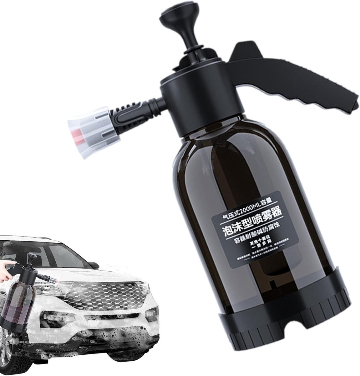 Handbediende Drukspuit - Vernevelaar Gazon - Planten Water Geven - Instelbare Spraykop - 2 Liter Capaciteit - Transparant
