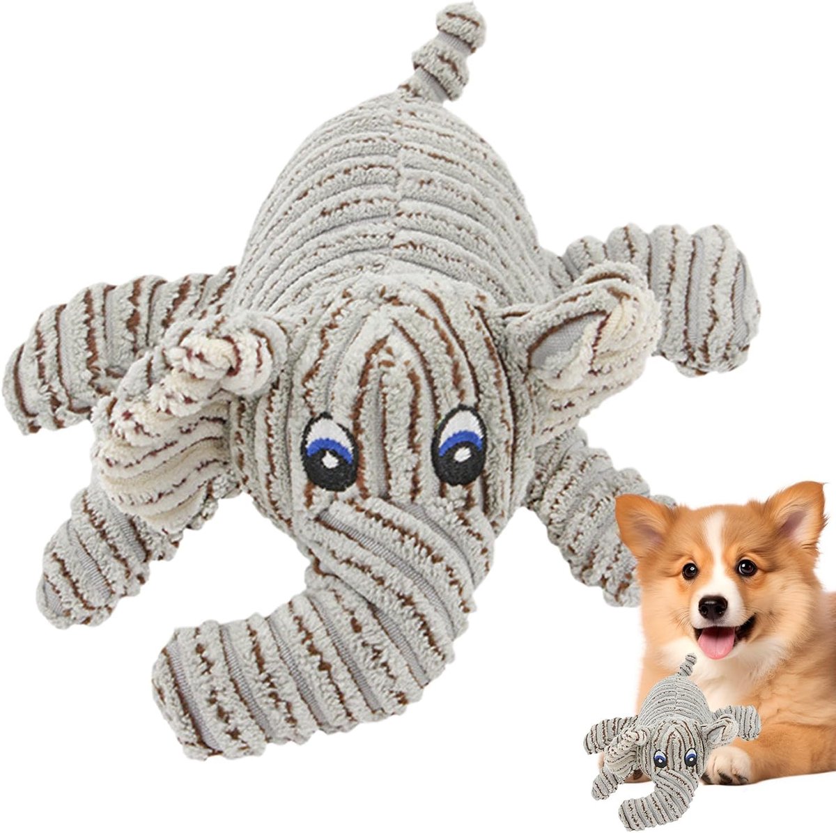 Honden Speeltjes - Kauwspeelgoed Puppy - Interactief Spelen - Piepend Vermaak - 25x23cm - Bruin