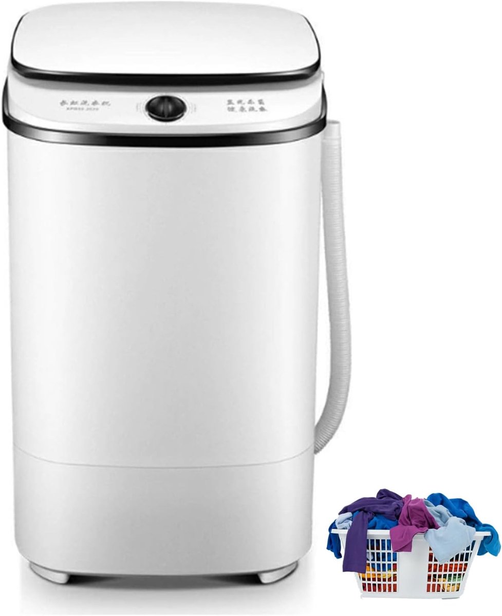 Mini Was- en Droogmachine Compacte Wasmachine Kleine Wasjes Doen Semi-Automatisch Draagbaar Wit
