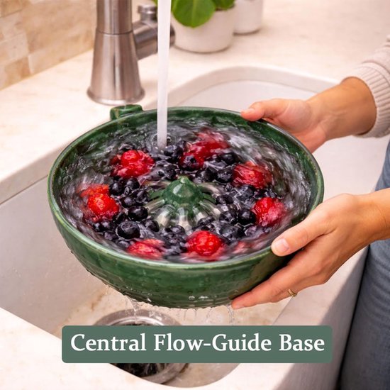 Zelfdraaiende Waskom - Fruitwasser Spinner - Snel Groenten Wassen - 360 Graden Wastechnologie - 15 x 15 x 8 cm — afbeelding 3