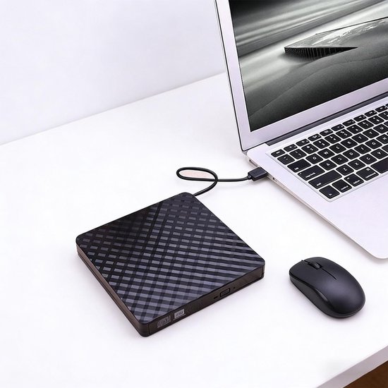 Externe Schijf - Draagbare Writer - Media Afspelen - Snelle USB Koppeling - Compact Ontwerp - Zwart — afbeelding 3