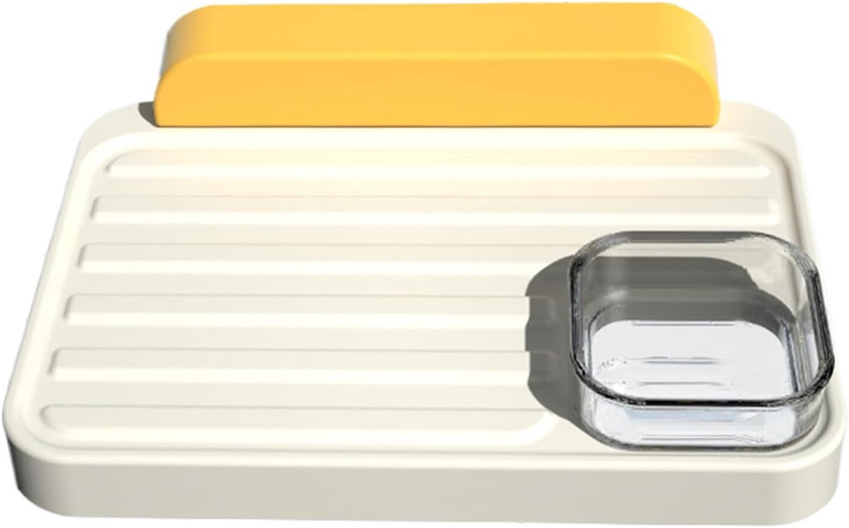 Vogelstation - Vogelkooi Station - Vogels Trainen - Verbeterde Dubbele Bevestiging - 15.6 x 12 x 5.4 cm - Wit