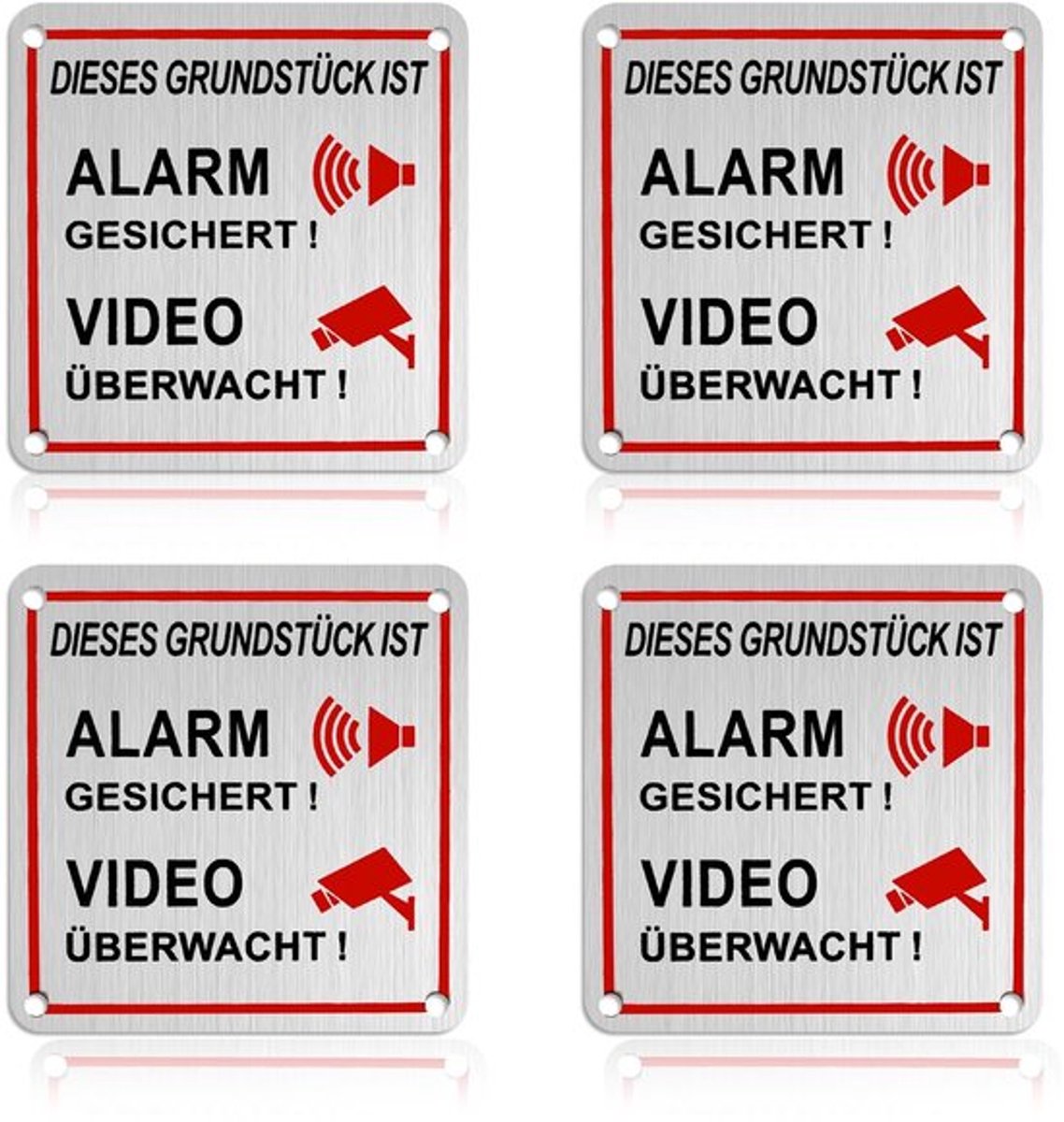 Zelfklevend waarschuwingsbord voor videobewaking